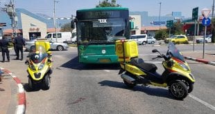 תאונה מרכז ביג אוטובוס הולכת רגל 2018-09