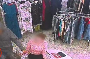 נסיון שוד חנות בגדים כרמיאל 2019-04-23 מצלמת אבטחה