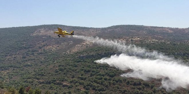 מטוס כיבוי בפעולה. צילום ארכיון