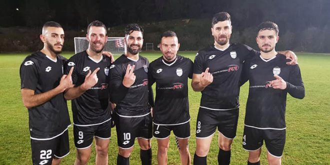 הכובשים של הפועל עירוני כרמיאל נגד ביר אל מכסור. צילום: הפועל עירוני כרמיאל