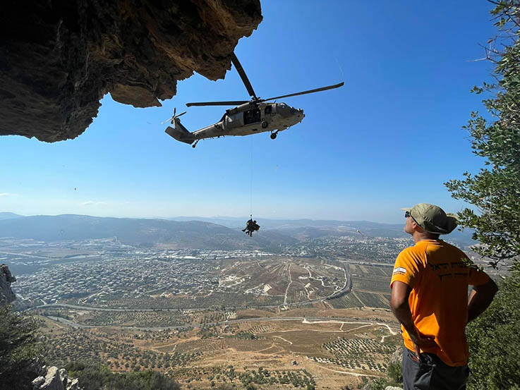 חילוץ הנער הפצוע בהר חלוץ. דוברות יחידת החילוץ גליל-כרמל