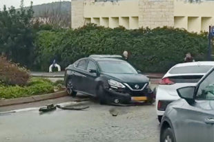 תאונה כיכר החבצלת כרמיאל צילום פרטי