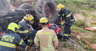 תאונת טרקטור ליד גבעת רם בכרמיאל