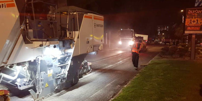 עבודות ריבוד כביש תשתיות צילום דוברות עיריית כרמיאל