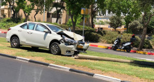 תאונה עצמית רכב על אי תנועה שדרות נשיאי ישראל