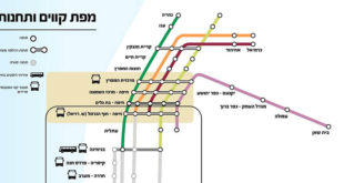 מפת קווי הרכבת בשבוע העבודות צילום מאתר רכבת ישראל