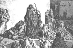 יהודים מתאבלים על חורבן בית המקדש הראשון, באיור של גוסטב דורה למגילת איכה.