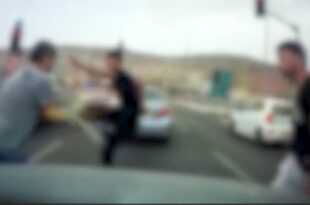 בריונות בכביש כרמיאל צילום באדיבות המשטרה