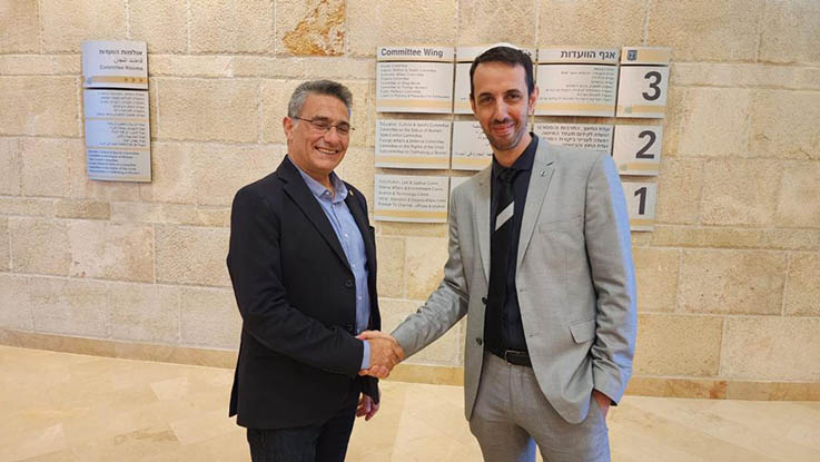 משה קונינסקי וח״כ אריאל קלנר צילום עיריית כרמיאל